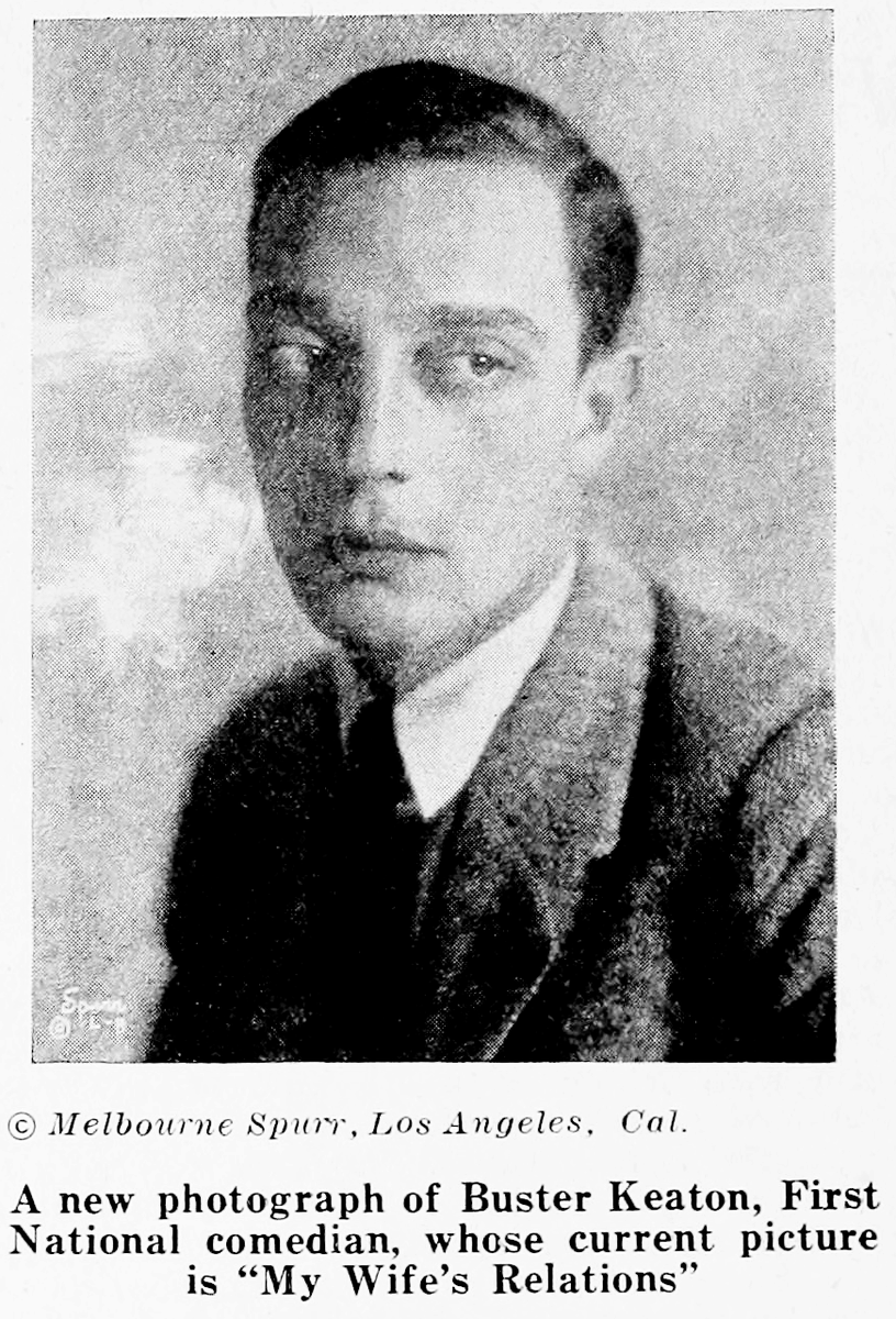 A new photograph of Buster Keaton, First National comedian, whose current picture is 'My Wife's Relations'
-Exhibitors Trade Review 1922

#busterkeaton #damfino #oldhollywood #silentfilms