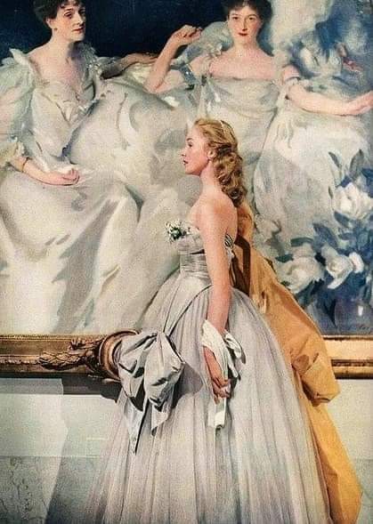 Una spettacolare foto di Horst per Vogue del 1950 Sullo sfondo, meeeraviglioso dipinto di John Sargent Laa vita è una sfida meraviglioss E vince solo chi nn si arrende mai