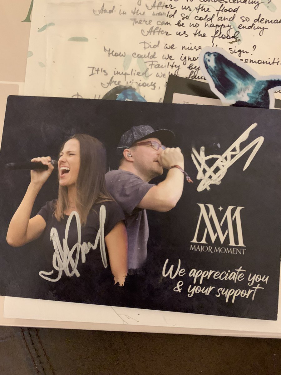 Early birthday present for myself! Thank you so much @majormomentband, this absolutely made my day! And of course, the album is incredible! Pray I get to see you live one day! ps, come to australia 😜❤️