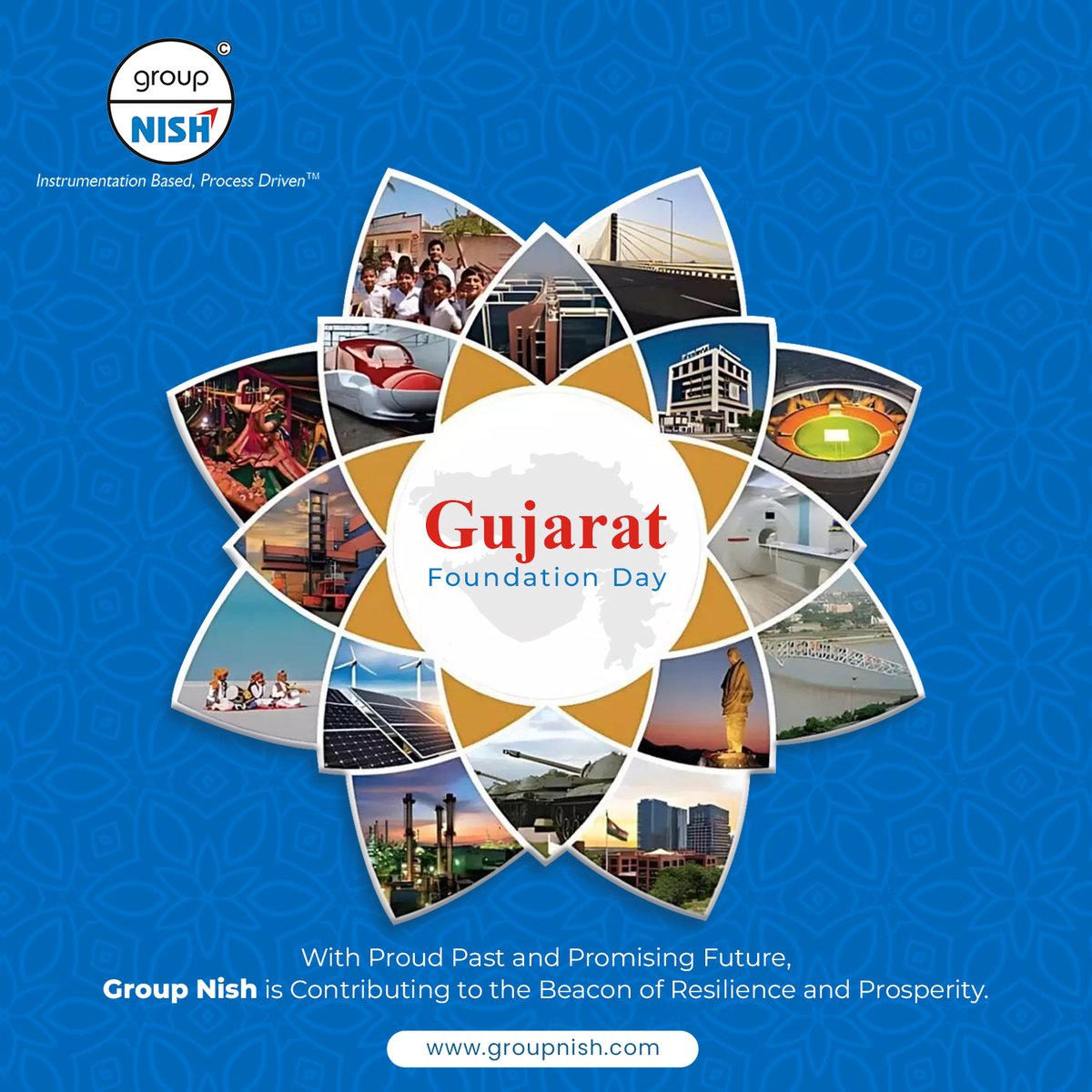Reflecting on Gujarat's proud heritage and looking ahead to a bright future, Group Nish stands tall as a beacon of resilience and prosperity on Gujarat Foundation Day! 

GroupNish wishes you all a Happy Gujarat Day!  

#gujaratday #gujarat #india #gujaratday2024