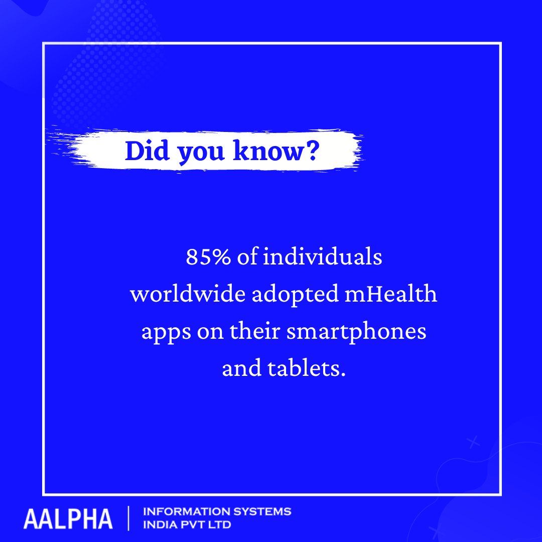 Did you know? 85% of individuals worldwide adopted mHealth apps on their smartphones and tablets.

#healthcareapps