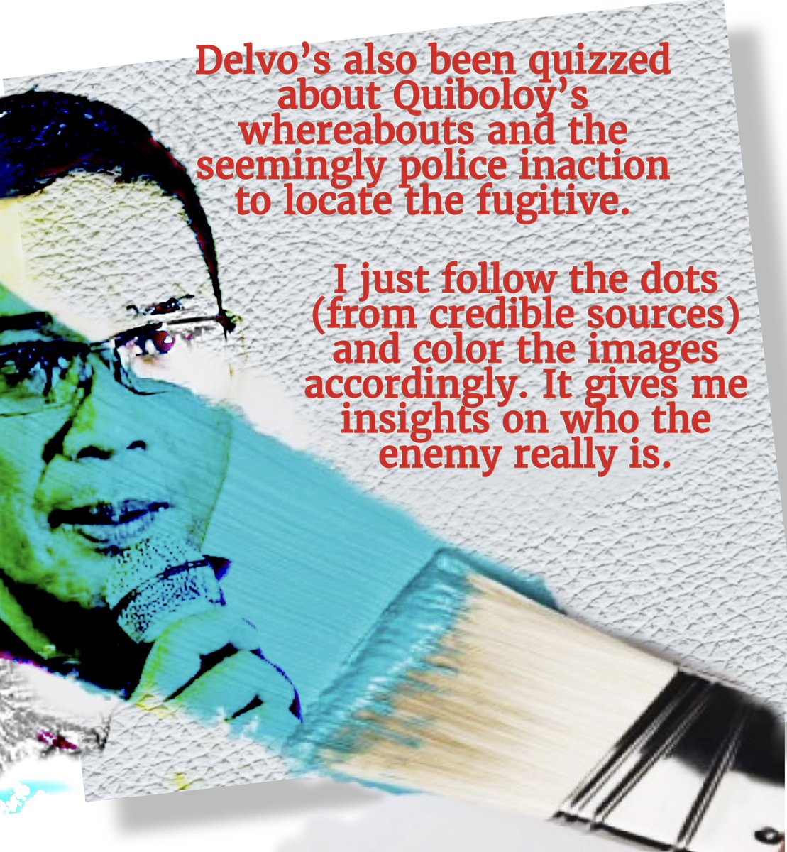 ‘Former Davao region police chief Alden Delvo’s name is mentioned 46 TIMES in the affidavit submitted by former cop and self-confessed Davao Death Squad hitman Arturo Lascañas to the ICC’
~ Jodesz Gavilan via Rappler