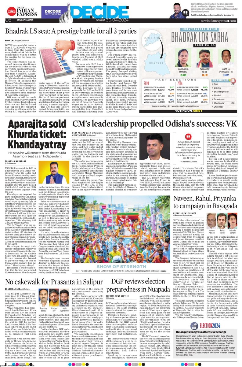 Today's special page on elections from #Odisha Visit newindianexpress.com for more. @NewIndianXpress @santwana99 @Siba_TNIE