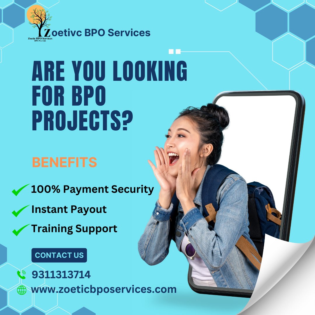 Kunal92006's tweet image. Boost productivity and streamline processes with our reliable and cost-effective BPO Projects. Get started today
zoeticbposervices.com
Call us: 9311313714
#bpoprojects #dataentryprojects #nonvoiceprojects #formfillingprojects