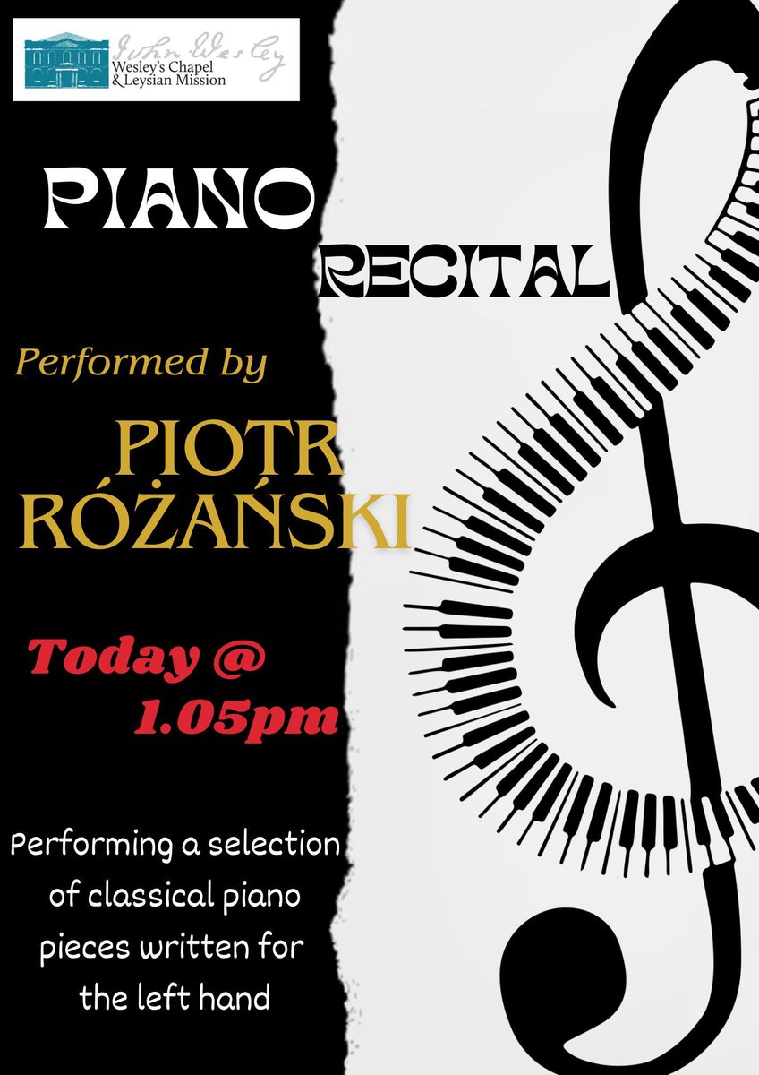 Join us at 1.05pm for a recital