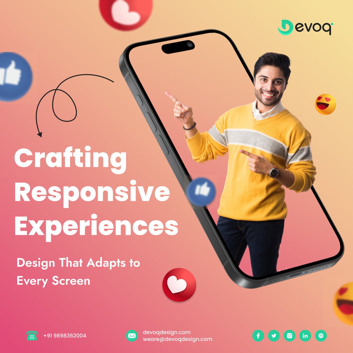 Websites shrinking and expanding like Ant-Man's suit? That's our kinda magic. 

Visit our website for more details : devoqdesign.com  

Email Us : sales@devoqdesign.com 

#responsive #uiux #MarvelWho? #UIUX #UXUI #UIUXDesign #UXUIDesign #UserExperience #experiencematters