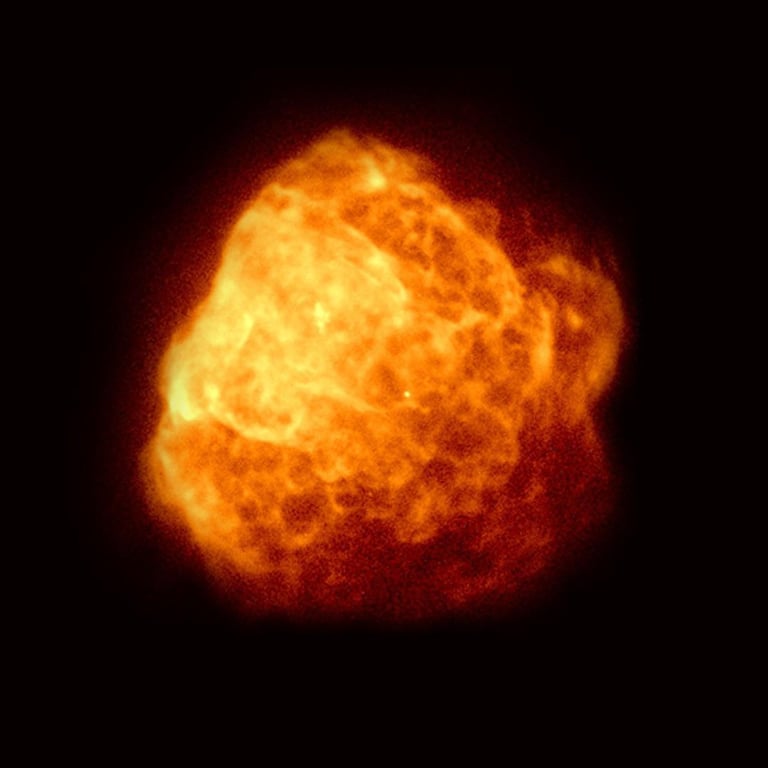 An image of Puppis A in X-ray light, taken as part of the test and calibration campaign of Einstein Probe. Puppis A is the remnant of a supernova explosion that occurred 4000 years ago, 
Credit:
ESA/Chinese Academy of Sciences.