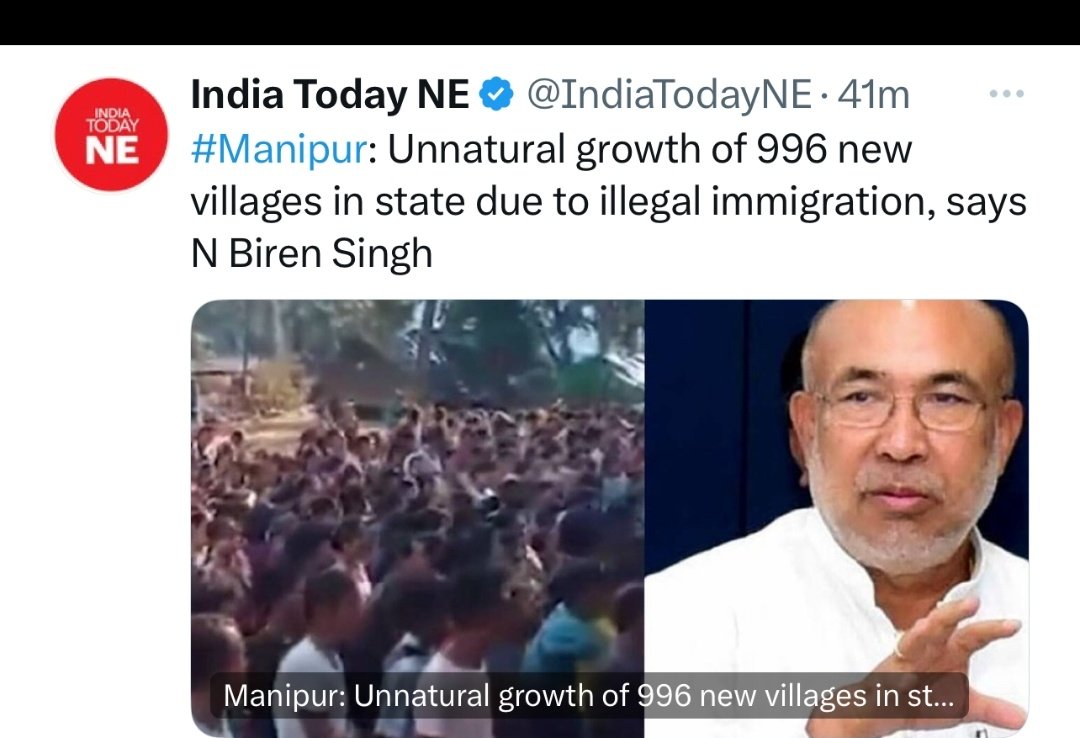 We urge that valley-based CM shouldn't always be biased toward certain communities. An unchanged mindset is always a hindrance to political unrest in Manipur. 
@htTweets @htTweets
@inshorts @CensusIndia2021 @ndtvindia @News9Tweets @BBCBreaking