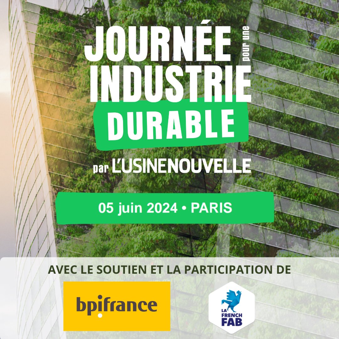 Rejoignez-nous le 5 juin au Business Center Paris Trocadéro Participez aux débats sur l'industrie circulaire et la décarbonation. Célébrer les meilleures initiatives et la remise des Trophées pour une Industrie Durable ♻ Inscrivez-vous 👉 spkl.io/601242AR2