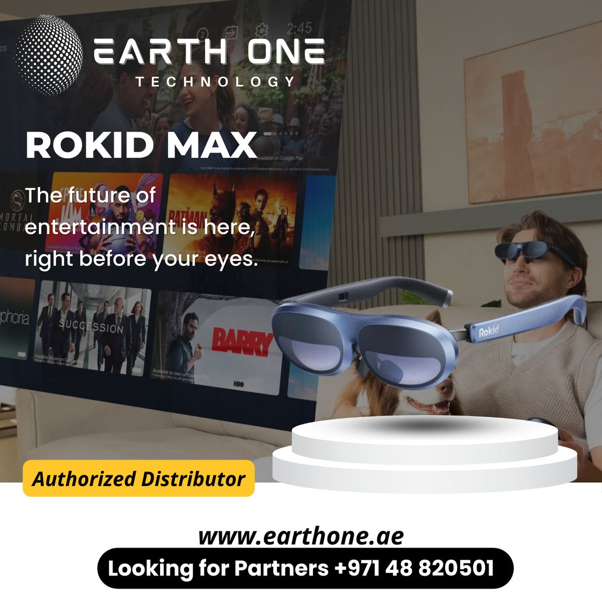 #earthone Rokid Max AR glasses

smpl.is/8oxtc

#earthonedubai #smarttech #dubaitech #earthonetec #earthonetech #gcc #arglasses #rokidmax #rokidmaxglasses #rokidglasses