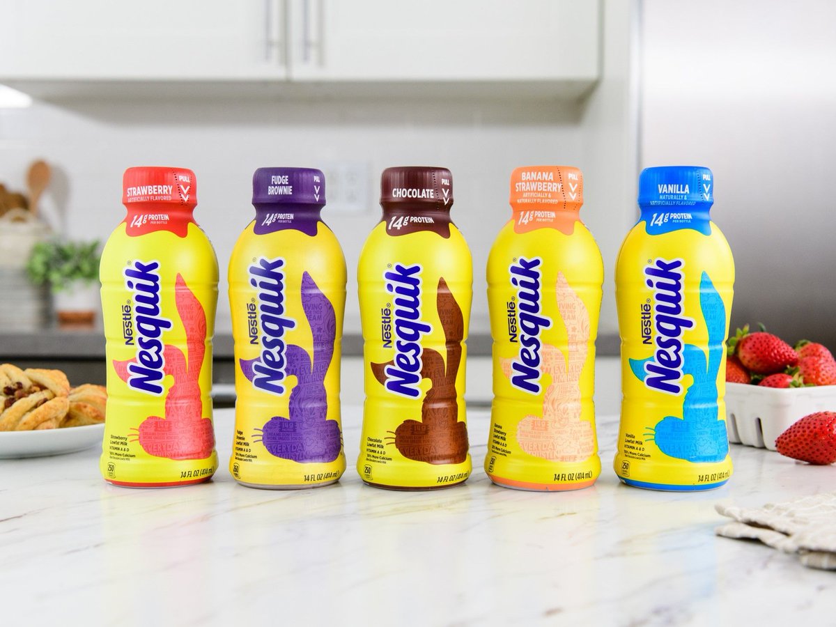 Nesquik® introduces Recyclable Shrink Sleeve Labels for Bottles. Read more on buff.ly/3wouSDs 
#Nesquik #RecyclablePackaging #ShrinkSleeveLabels #SustainablePackaging #EnvironmentalImpact #PackagingInnovation #Recycling #BeverageIndustry #ReducePlasticWaste