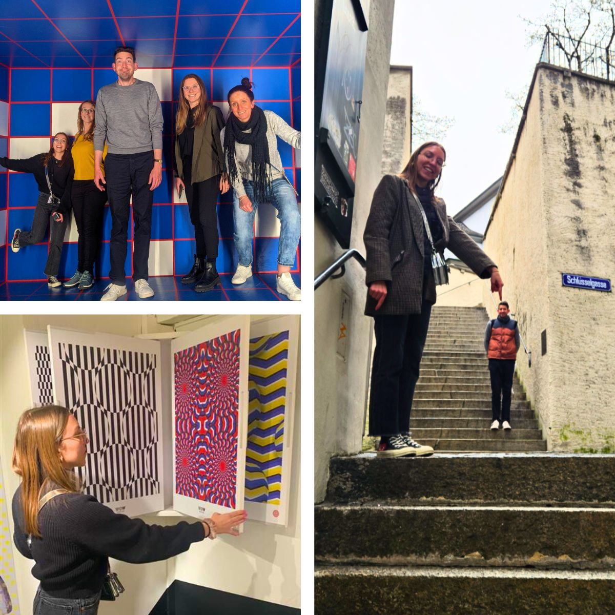 We tested for you: Sensory illusions in- and outside WOW MUSEUM Zurich! ✨ The museum offers 12 immersive rooms, guided tours and exclusive rents. Plus 12 rally routes to explore the city and create optical illusions. #EventProfs #EventPlanning #TeamBuilding #WOW #MeetInZurich