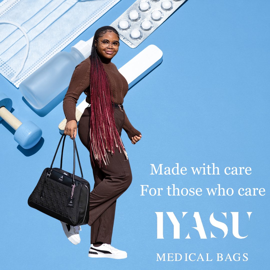 Medical bags made from recycled materials. 
IYASU cares about people and the planet
Made with care for those who care
IYASU medical bags #SustainableHealthcare #EcoFriendlyProducts #RecycledMaterials #MedicalBags #HealthcareSustainability #EnvironmentalHealth#EcoFriendlyFashion