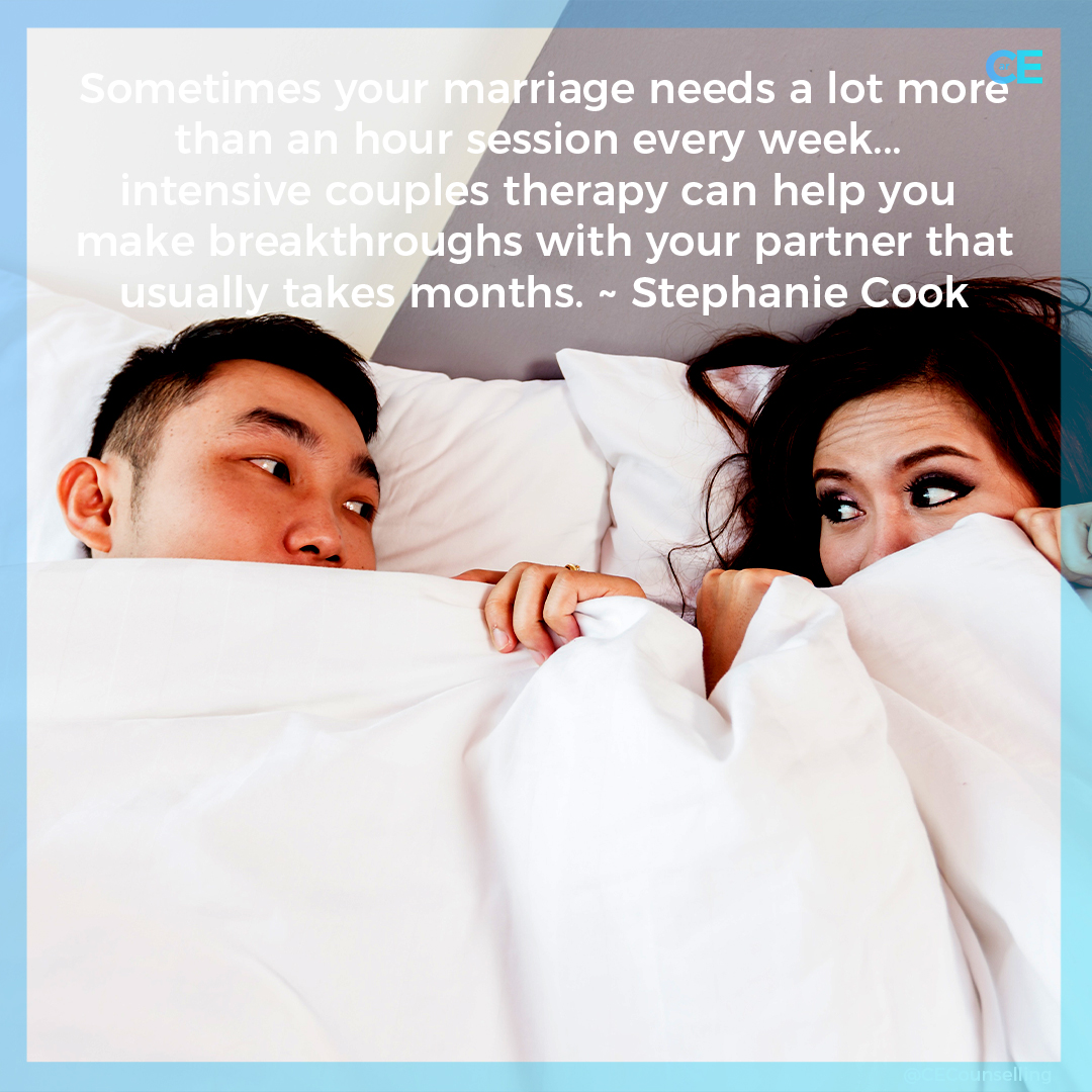 Sometimes your marriage needs a lot more than an hour session every week... intensive couples therapy can help you make breakthroughs with your partner that usually takes months.  ❤️❤️ #Counsellor #anxiety  #TherapistsConnect #support #Grief #Selfcare #love #couplestherapy