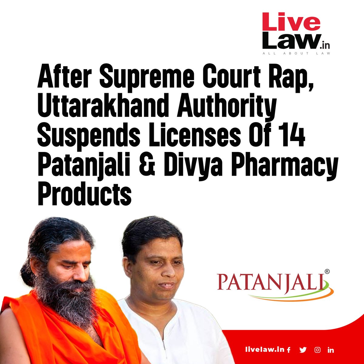 The manufacturing licenses of 14 products of Patanjali Ayurved Ltd and its sister concern Divya Pharmacy were suspended on April 15, stated the Uttarakhand State Licensing Authority in an affidavit filed before the Supreme Court on Monday (April 29).
Read more:…