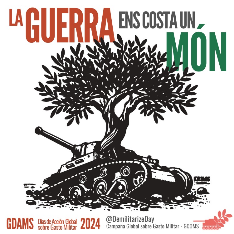 🪖La guerra ens costa un món!! 💣💶💶 Dies d’Acció Global contra la Despesa Militar del 12 d’abril al 15 de maig de 2024 🗓️ centredelas.org/premsa/la-guer… #Desarmament #Noalaguerra @DemilitarizeDay
