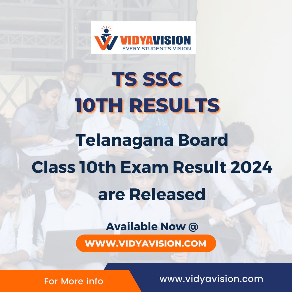 TS SSC (10th) Results are Released 2024
Check Now - rb.gy/k9yrgo

or visit vidyavision.com to check your results

#tsssc #sscresults #telanganassc #10thresults #vidyavision #boardresults