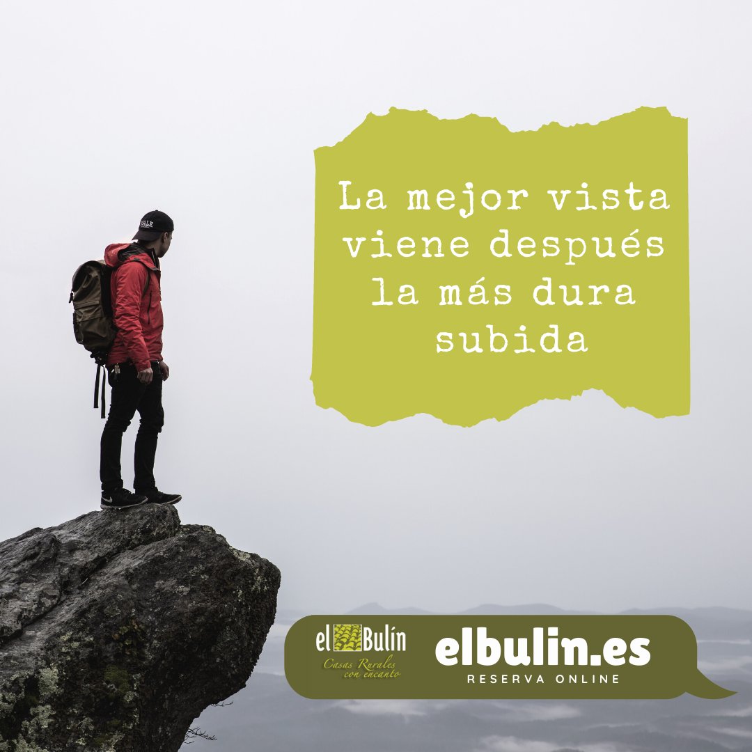 FrasesElBulin Desde la #SierraNorte #Madrid La mejor vista viene después la  más dura subida. #Citas #Quotes #FelizDía #CasaRural #SierraDeMadrid  #Descanso #Relax #Vacaciones #Familia, image size:1080x1080
