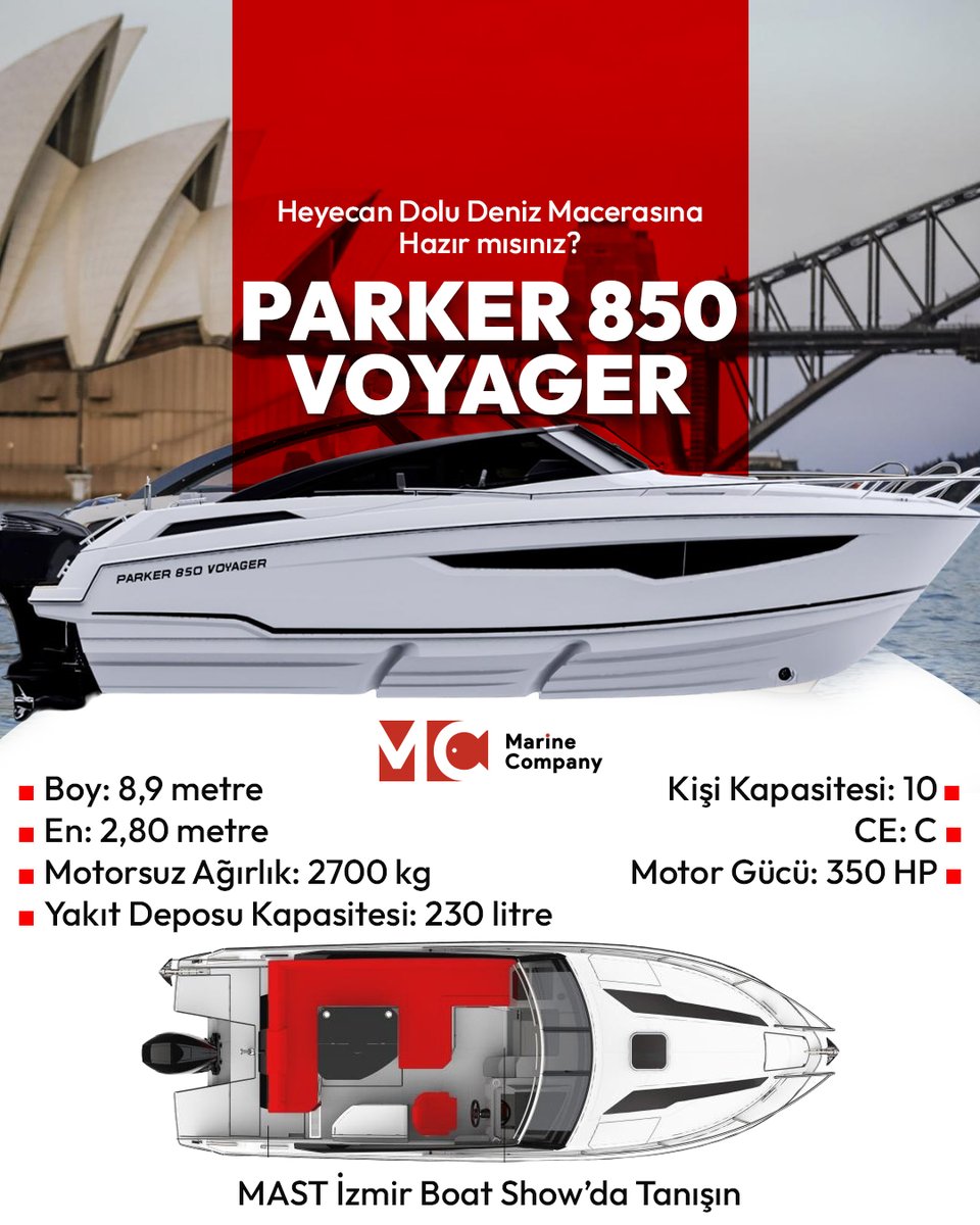 Heyecan Dolu Deniz Macerasına Hazır mısınız?

PARKER 850 VOYAGER

10 kişiye kadar mükemmel bir günlük gezi teknesidir. Daha uzun yolculuklarda 6 kişiye rahatlıkla hizmet verir.

#parker850voyager #marinecompany #yachtworld #yachtlife #yachting #sailing ⚓