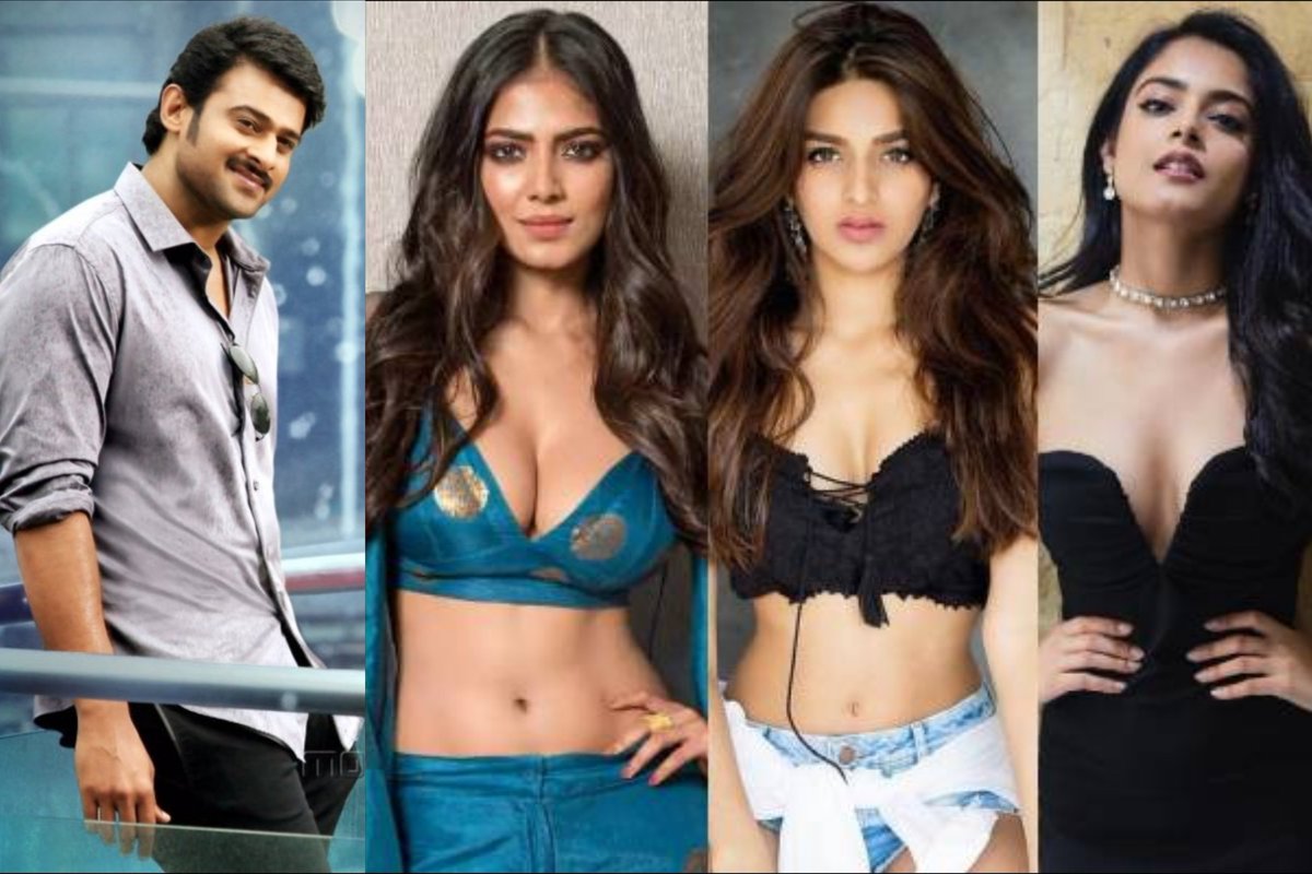 In #TheRajaSaab, #Prabhas will share the screen with three leading ladies: #NidhhiAgerwal, #MalavikaMohanan and #RiddhiKumar. They'll all join him for a song where #Prabhas will Dance with all Three of them for a special song 😍❤️!