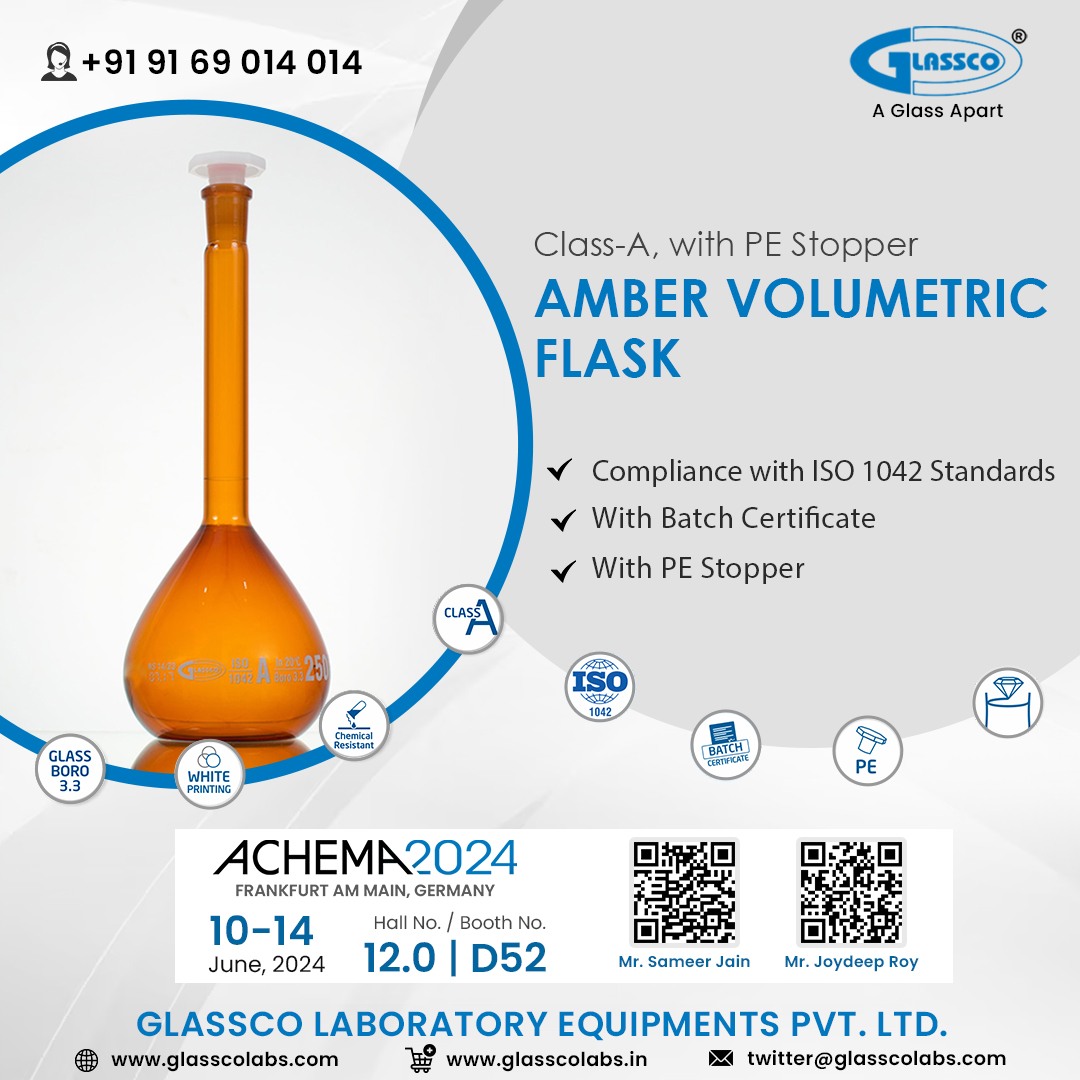 Illuminate your experiments with amber volumetric flasks – preserving your solutions, protecting your results. #ScienceSafety #LabLife