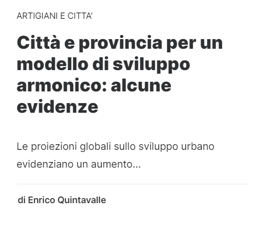 Per l'Italia si delinea un modello di sviluppo equilibrato tra città e provincia. L'analisi #UfficioStudi @Confartigianato per #SpiritoArtigiano su dati su #occupazione, #impresa, #servizi pubblici #madeinitaly #turismo bit.ly/3JFVini