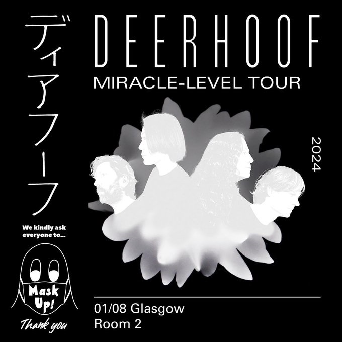 🚨 NOW ON SALE... Thu 1/8 7-10pm @PCLPresents @deerhoof on their MIRACLE-LEVEL TOUR! @ticketsscotland 🎟️ t-s.co/deer7 14+. Under 18's MUST be accompanied by an adult. Original photo ID required (driving licence - full or provisional, passport or Young Scot card).