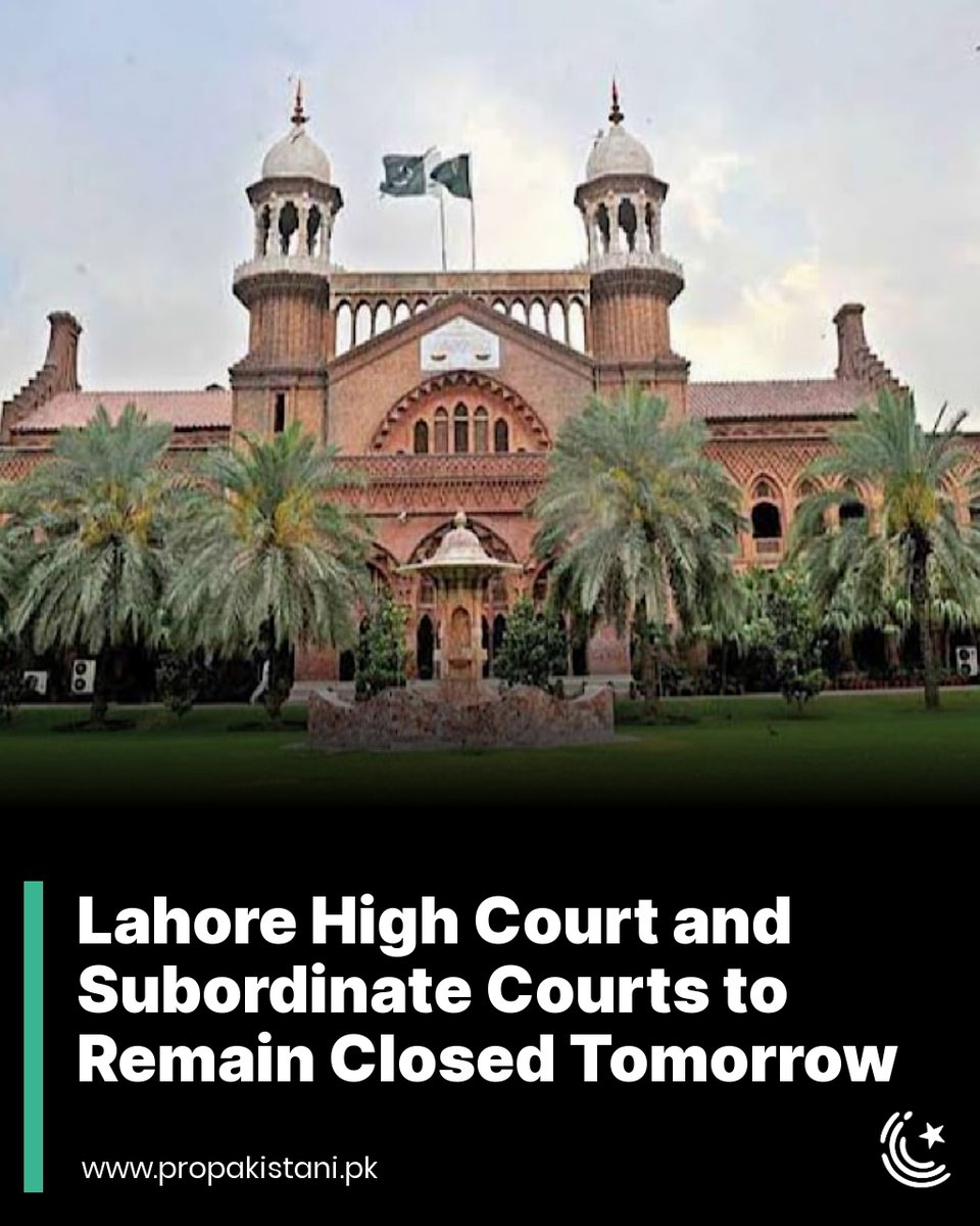 This decision is part of a holiday gazette notification issued by the Lahore High Court, officially marking May 1st as a holiday.

Read More:  propakistani.pk/2024/04/30/lah… 

#LahoreHighCourt #Holiday #LaborDay