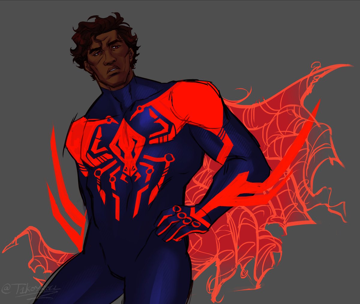 help i spent three hours on this #ATSV #Spiderman2099 #MiguelOHara