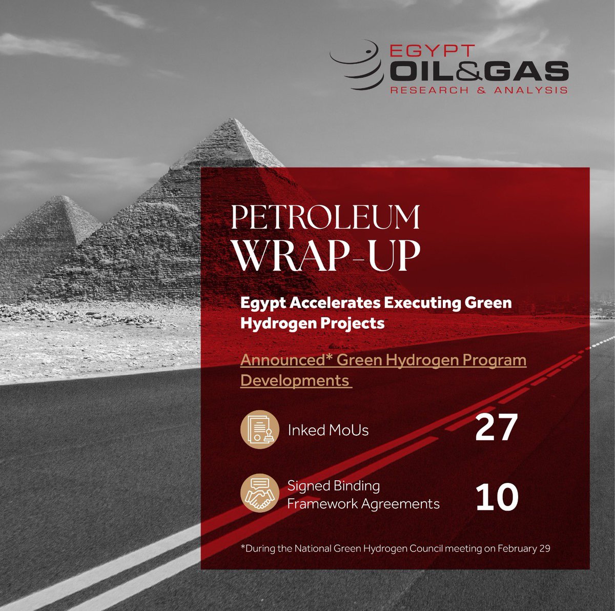 The Egyptian government declared a set of unprecedented incentives that will be awarded to companies' projects for which agreements have been signed. Know more in our April issue: egyptoil-gas.com/publications/a… #egypt #greenhydrogen #oilandgas #agreements #petroleum