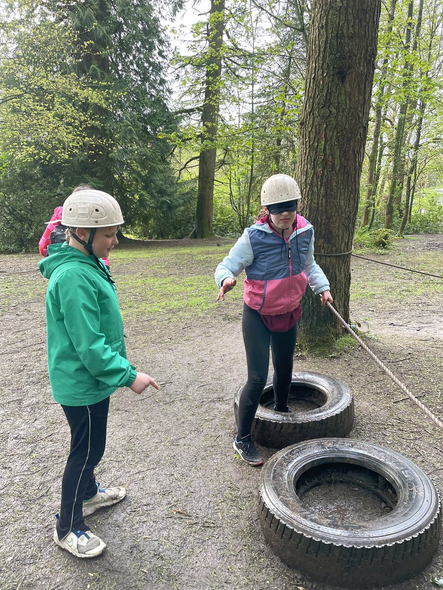 Day 1 at camp 2024. Enjoying the blind trail and orienteering 🏕️ @stmarysrcps