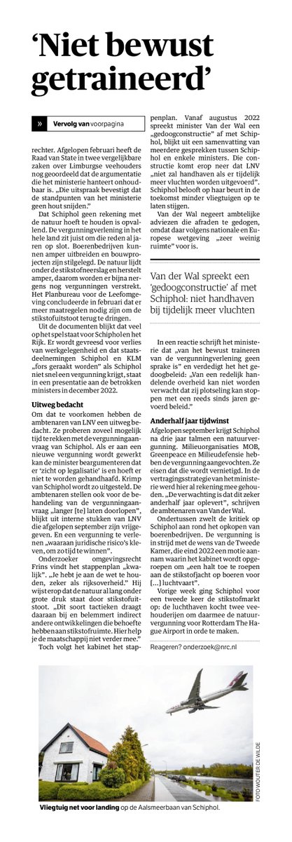 „Van een redelijk handelende overheid kan niet worden verwacht dat zij plotseling kan stoppen met een reeds sinds jaren gevoerd beleid.”

Ok. Waarom voor #boeren dan wél onwerkbaar irreëel beleid🤔
PAS-melders al gelegaliseerd?

Gelijke monniken, gelijke kappen?

Via @nrc ⬇️