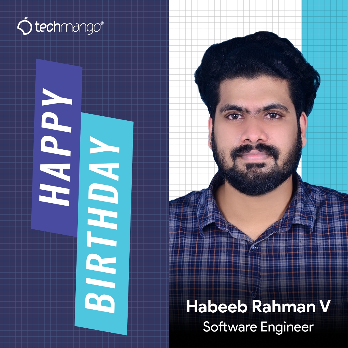 Techmango Wishes a Happy Birthday to Habeeb Rahman V Cheers to another fantastic year ahead! May this birthday be the start of your greatest, most wonderful journey yet. Have a fantastic day! #happybirthday #birthdaywishes #birthdaycelebration #birthdayparty #birthdaycheers