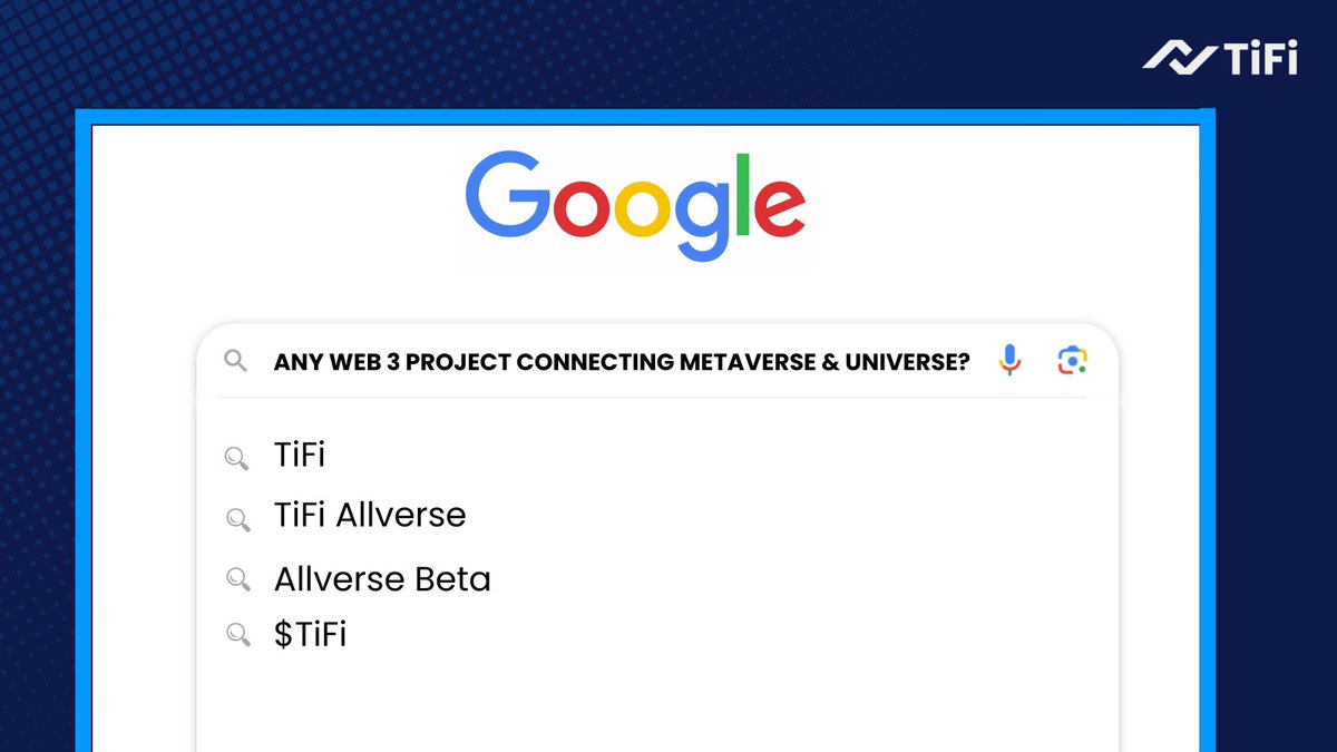 Searching for the bridge between digital dreams and reality?

Look no further. #TiFiAllverse is your answer, topping the charts in connecting the #Metaverse with our Universe. Dive in now! 🌐✨ 

#Web3Innovation #TiFiToken
