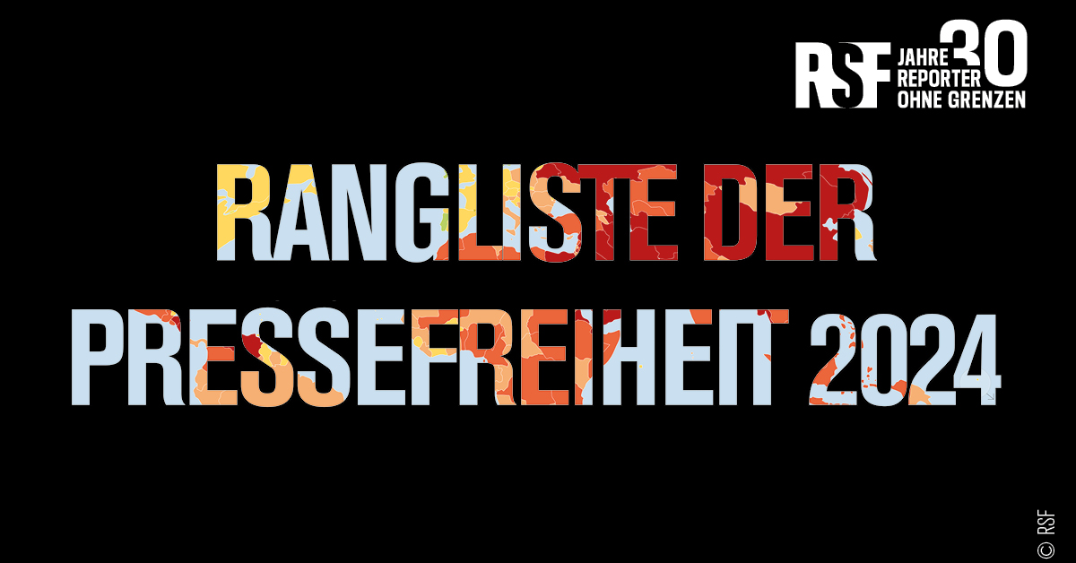 Am internationalen #TagderPressefreiheit, dem 3. Mai, erscheint die diesjährige Ausgabe der #Rangliste der #Pressefreiheit. Diese spiegelt die Situation von Journalist*innen und Medien in 180 Ländern und Territorien wider. #pressfreedomindex #worldpressfreedomday