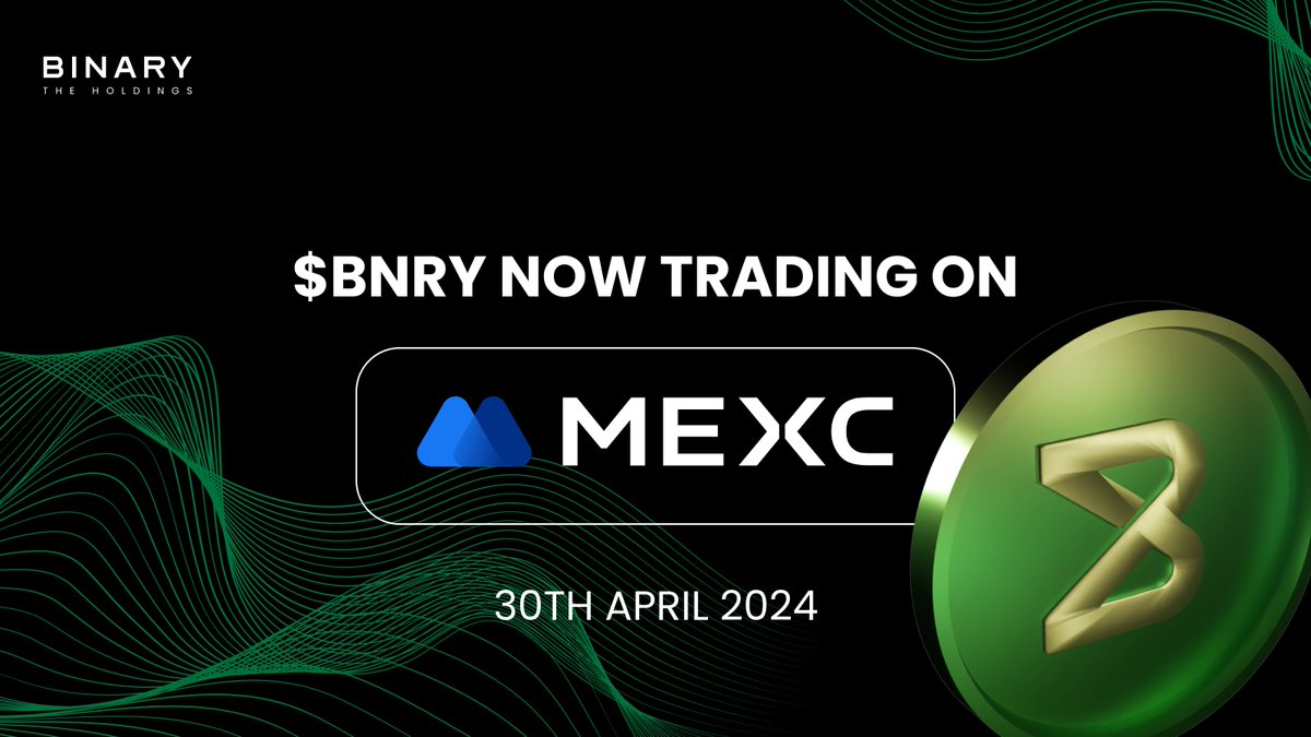 🥳🎉 $BNRY IS NOW LISTED ON @MEXC_Global 🥳🎉 The moment we’ve all been waiting for is finally here! Our community is buzzing with immense excitement with the official launch of $BNRY. 🤩 If you didn’t snag your $BNRY tokens during our pre-sale and oversubscribed IDO, NOW IS