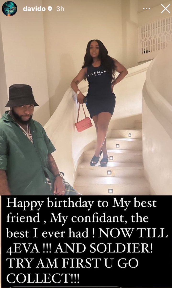 T£ars of joy fill the eyes of Nigerians as Davido celebrates his best friend, confidant, and the best he has ever had, Chioma, on her birthday