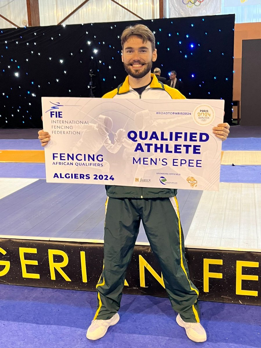 𝐍𝐚𝐭𝐢𝐨𝐧𝐚𝐥 𝐂𝐨𝐥𝐨𝐮𝐫𝐬 𝐒𝐩𝐨𝐭𝐥𝐢𝐠𝐡𝐭 Competing at the Fencing African Qualifiers, Saner has become the first fencer since 2008 to qualify for the Olympics Games. Harry was part of USSA's team at the World University Games. Congratulations, Harry. #USSAFencing