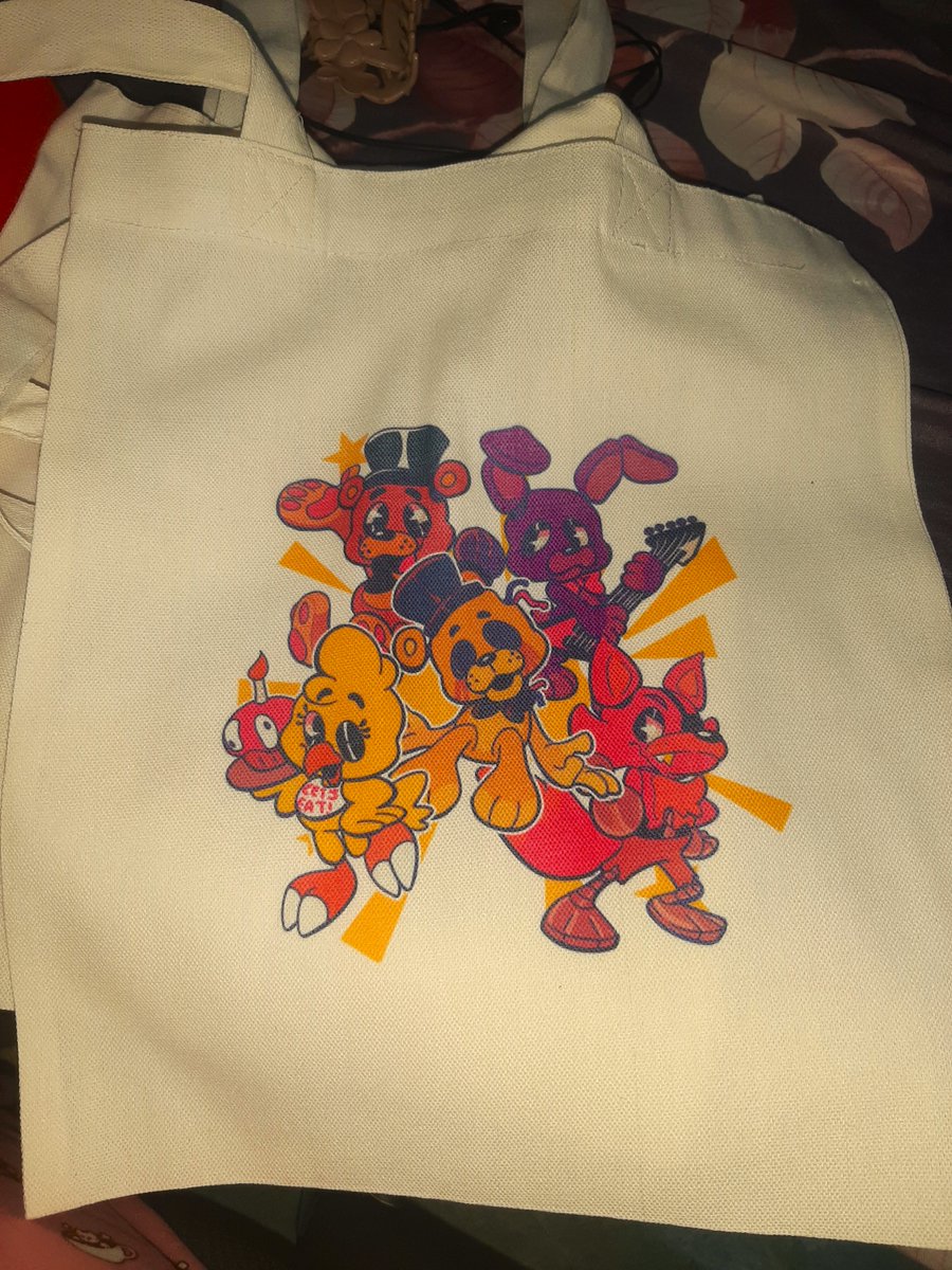 I printed my fnaf art on a totebag 👀