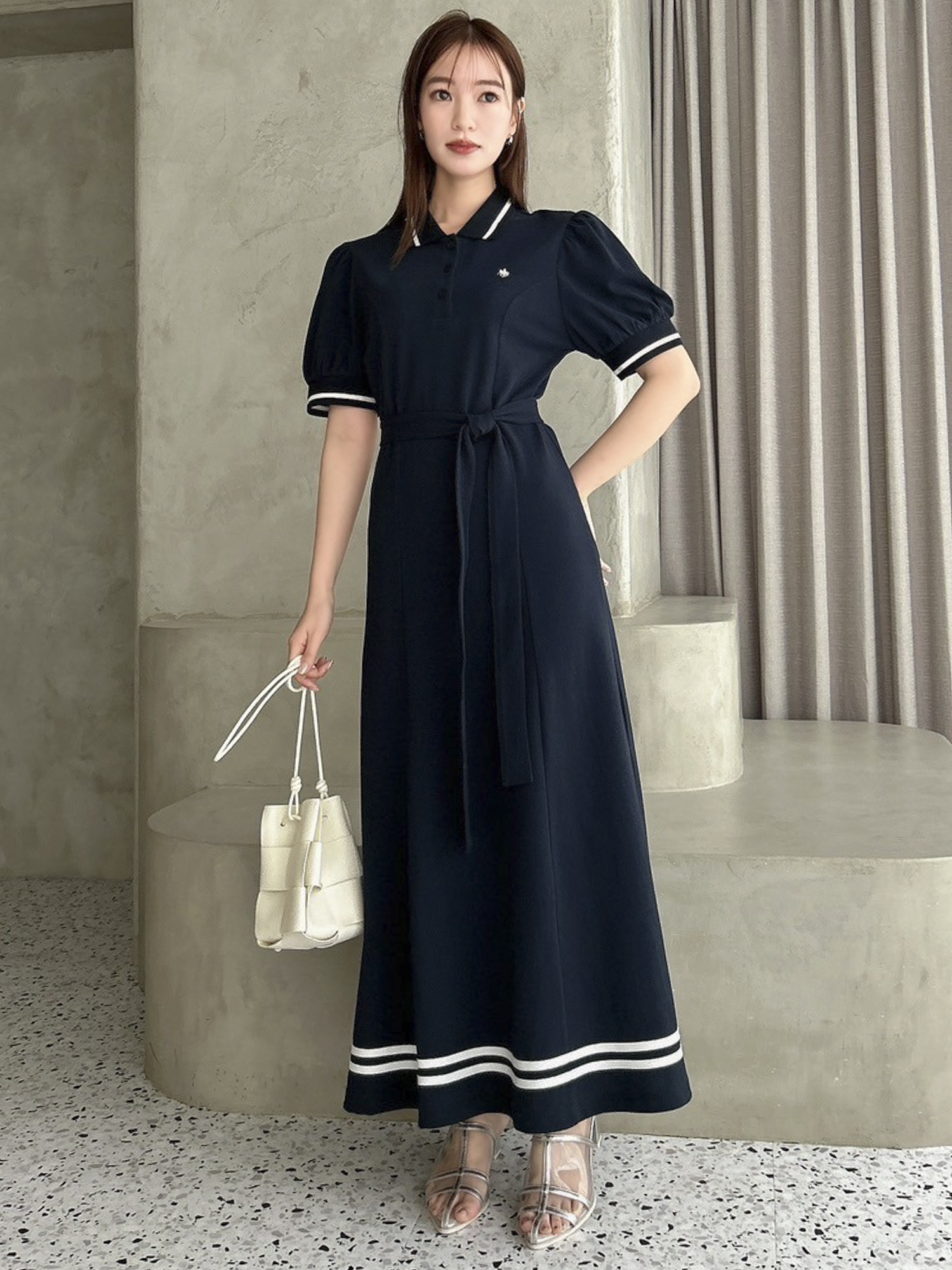 dazzlin POLO ポロシャツワンピース ホワイト ダズリン dazzlin 【POLO BCS コラボ】ポロシャツワンピース
