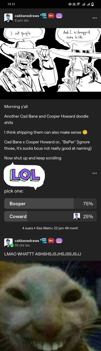 Oh shit... I've gone too far for this 😭😭😭
#TheShippening #CadBane #CooperHoward #StarWars #Fallout