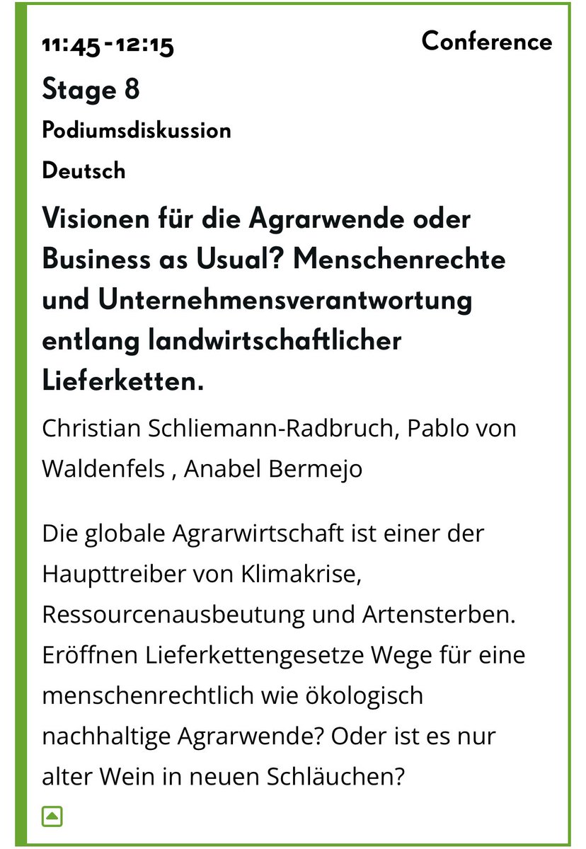 Wir sind bei der #rp24 dabei 🙌 und sprechen mit Tchibo über Menschenrechte und Unternehmensverantwortung entlang landwirtschaftlicher Lieferketten! Kommt vorbei: 28.05. | 11:45 | Stage 8. 👉re-publica.com/de/session/vis… #WhoCares