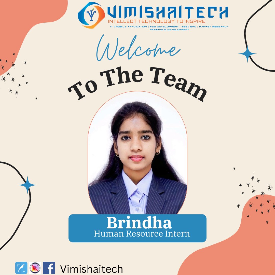🎉 Welcome to the team Brindha! 🚀 Excited to have you join the Vimishaitech team! 🌟

#Vimishaitech #Recruitment #StaffingServices #HR #Consultancy #ManpowerAgency #VendorEmpanelment