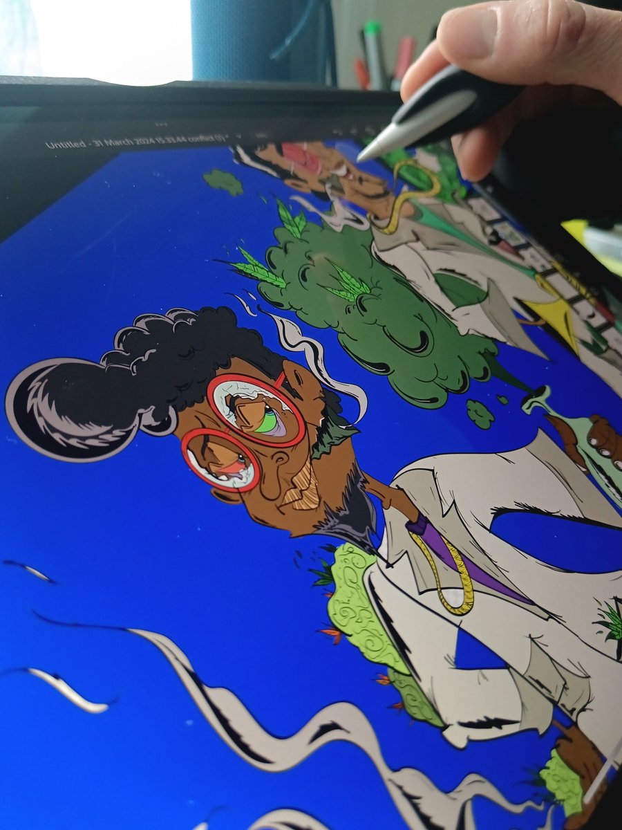 Hi my stoner fam! 😉🚬🚬How are you doing?
Some more shots of the color stage i'm almost done with😊🖍️
Well, always fun to make some cool art for this industry 🚬🚬🔥🔥#stoners #WeedLovers #smokebombz #character #smokeweed #cannabisart #cannabisindustry #uniqueart #StonerFam