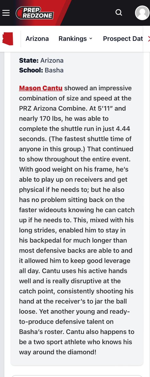 masoncantu13's tweet image. Excited to compete this season. Thank you @thehonestupdate for the write up. Only up from here✝️@PrepRedzoneAZ