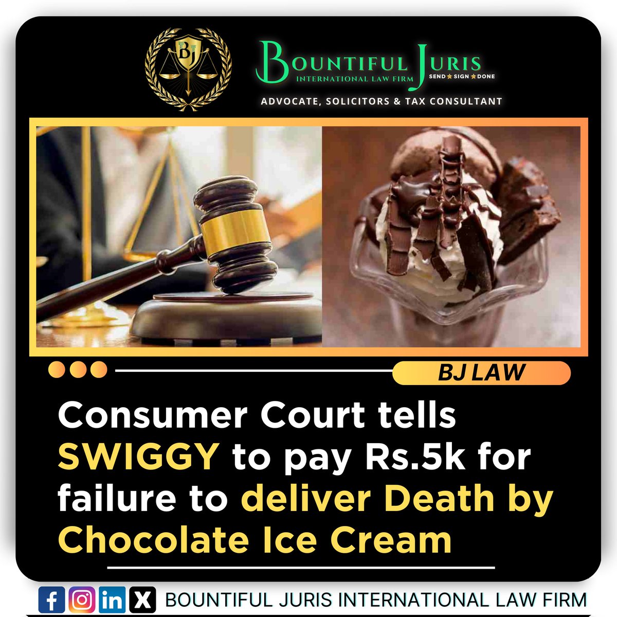 Consumer Court tells SWIGGY to pay Rs.5k for failure to deliver Death by Chocolate Ice Cream
.
Follow Us For More Updates 
.
.
.
.
#swiggy #delivery #fooddelivery #chocolate #icecream #consumercourt #bountifuljuris