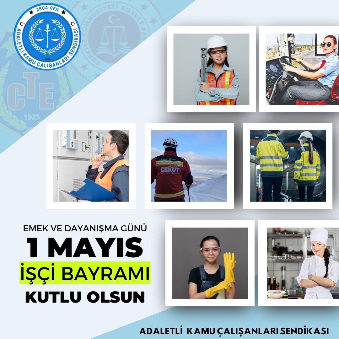 Emeğin Bayramı 1 Mayıs’ı coşkuyla kutluyoruz. 
Üreten, emeğiyle ve alın teriyle yaşamı var eden işçilerin ve bütün emekçilerin Ekmeğini Taştan Çıkaran Emekçilerimizin Birlik, Dayanışma ve Haksızlıklarla Mücadele Günü Olan 
1 Mayıs İşçi ve Emekçiler Bayramı Kutlu Olsun.
#1Mayıs