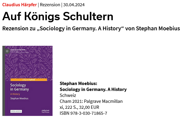Soziopolis (@soziopolis) on Twitter photo 170 Jahre Soziologiegeschichte auf 171 Seiten: <a href="/moebiusStephan/">Stephan Moebius</a> hat eine kompakte Geschichte der deutschen Soziologie geschrieben. Claudius Haerpfer hat sie gelesen und ist von Inhalt und Darstellung überzeugt.
soziopolis.de/auf-koenigs-sc… 170 Jahre Soziologiegeschichte auf 171 Seiten: <a href="/moebiusStephan/">Stephan Moebius</a> hat eine kompakte Geschichte der deutschen Soziologie geschrieben. Claudius Haerpfer hat sie gelesen und ist von Inhalt und Darstellung überzeugt.
soziopolis.de/auf-koenigs-sc…
