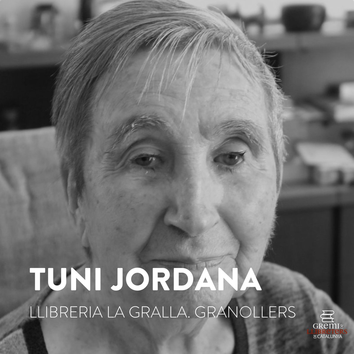 Des de @Llibreterscat volem donar el més sentit condol a la familia i amics de la llibretera Tuni Jordana, fundadora i sòcia de la llibreria @lgralla de #Granollers, que ens va deixar ahir. Descansi en pau. #llibreries #Catalunya