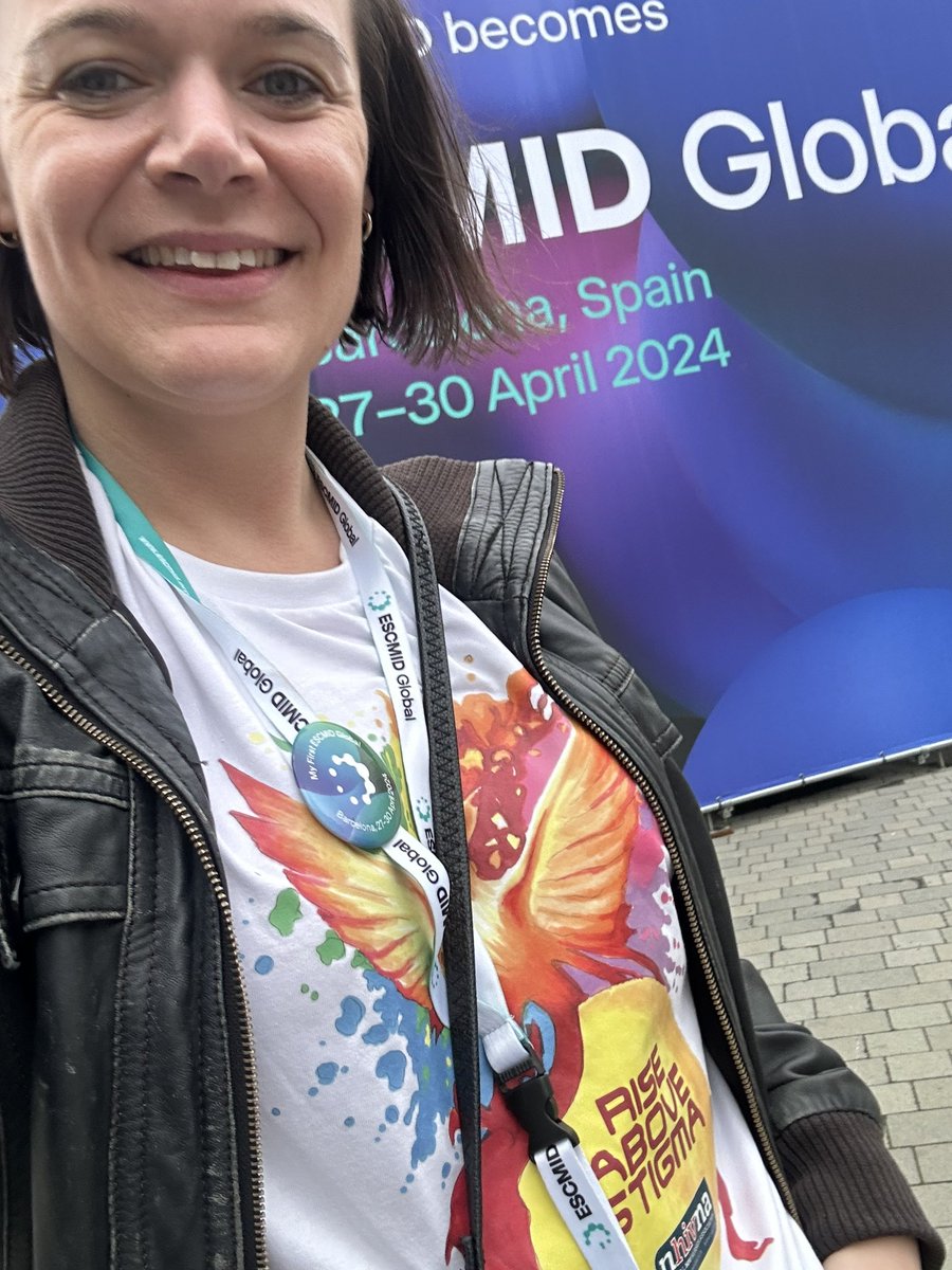 Ready for Day Four #ESCMIDGlobal2024 off to Grand Round. All of us are here - we needed coffee and pastries. Wearing my @NHIVNA anti-stigma T-shirt of course. #IDNursesontour #lastday @NorthMcrGH_NHS @J3J4_SRIDU_MFT @MrsHMR83 @farrow_stacey @sarah_annsankey @reidme @DArmstrong70
